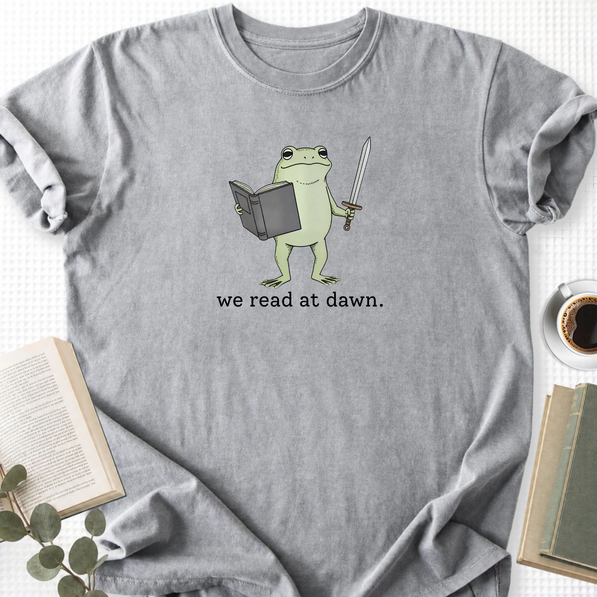 We Read At Dawn Frog Unisex T-Shirt, Funny Book Lover Shirt - Book Social Club