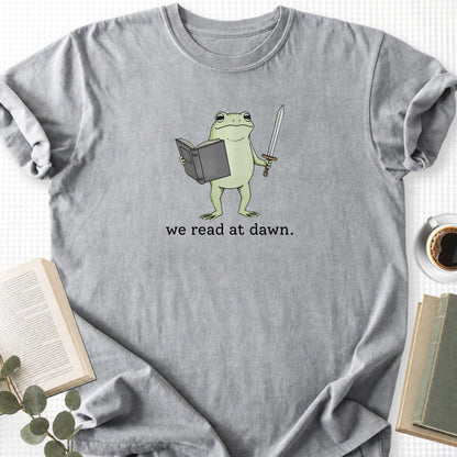 We Read At Dawn Frog Unisex T-Shirt, Funny Book Lover Shirt - Book Social Club