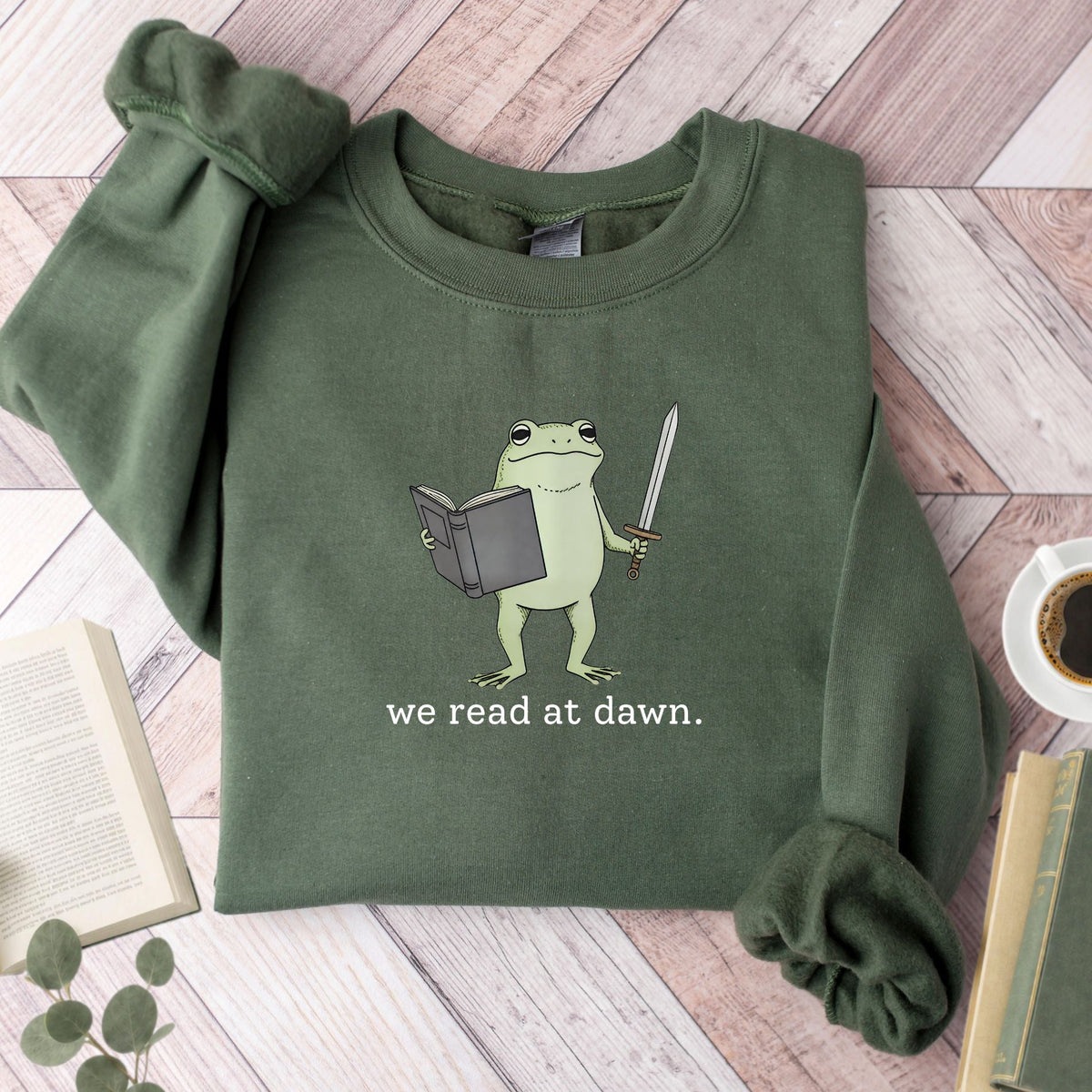 We Read At Draw Frog Unisex Sweatshirt - Book Social Club