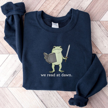 We Read At Draw Frog Unisex Sweatshirt - Book Social Club