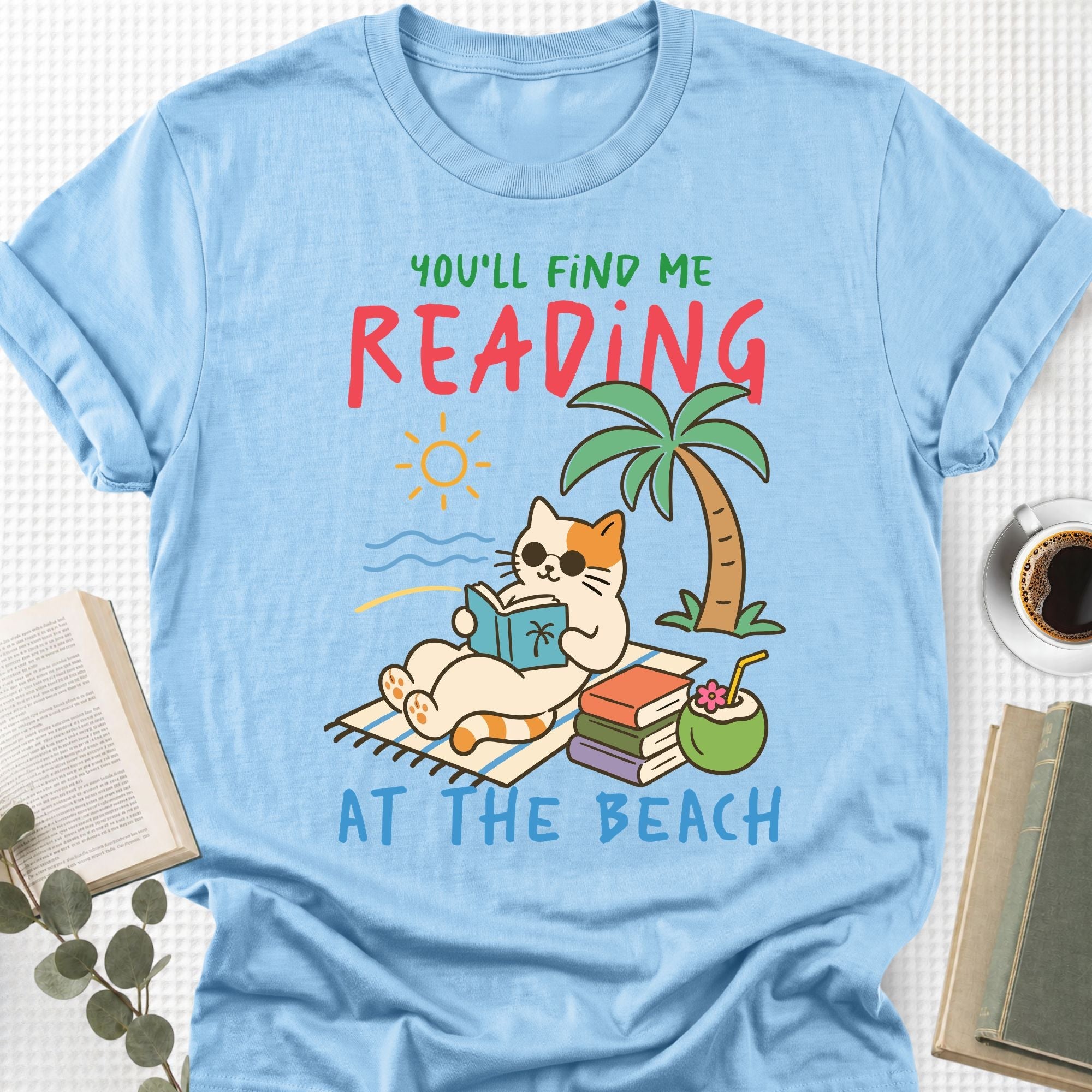 You'll Find Me Reading at the Beach Unisex T-Shirt - Book Social Club