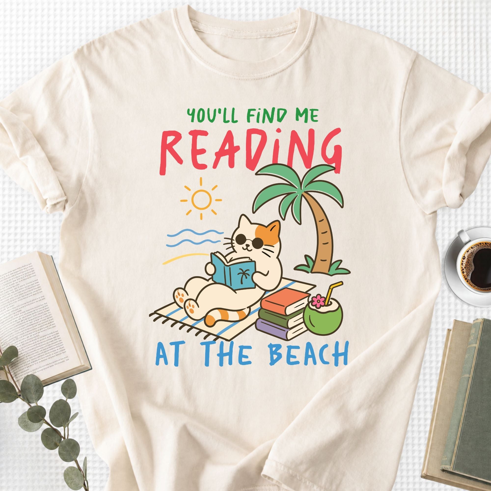 You'll Find Me Reading at the Beach Unisex T-Shirt - Book Social Club